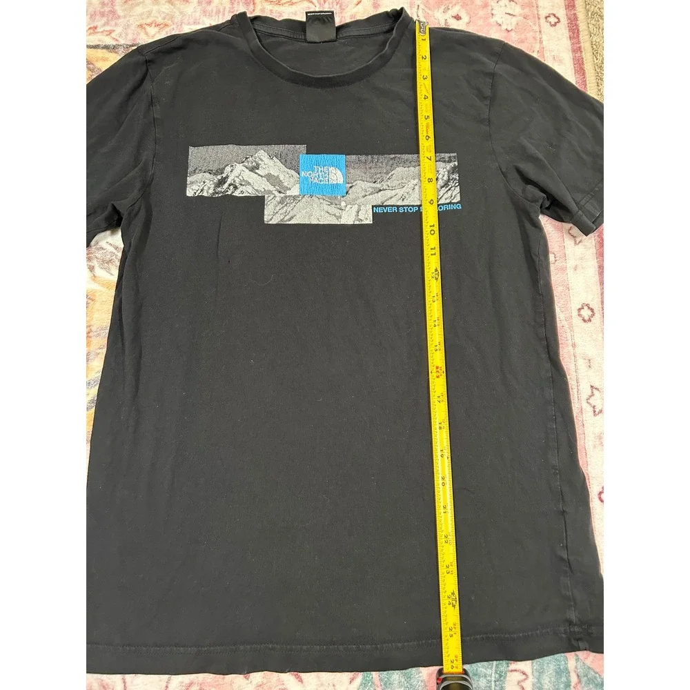 The North Face Mens‎ Black Mountain Graphic T Shirt Outdoors Size S *Flaws